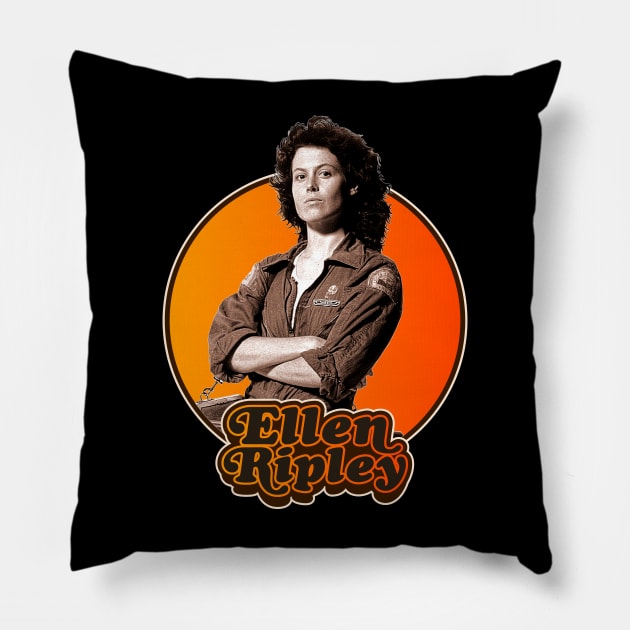 Retro Ellen Ripley Alien Tribute Pillow by darklordpug