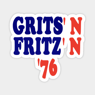 Grits N Fritz - Jimmy Carter And Walter Mondale Campaign Button Magnet