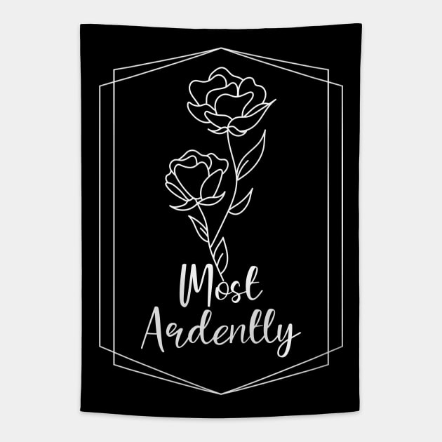 Most ardently pride and prejudice quote Tapestry by Bookish merch shop