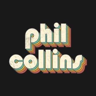 Retro Vintage Rainbow Phil Letters Distressed Style T-Shirt