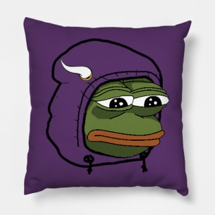 Minnesota Vikings Ultra Rare Pepe (For Purple Shirts) Pillow