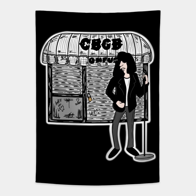 CBGB Punk Rock Music Tapestry by Jamie Collins