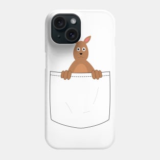 kangaroo looking out from a pocket Phone Case