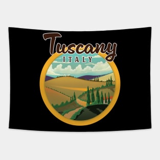 Tuscany Italy travel logo Tapestry