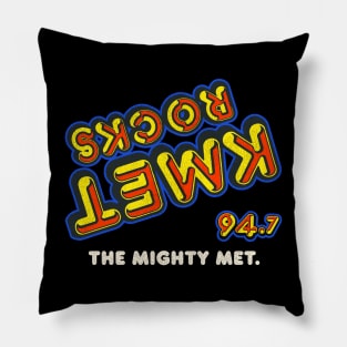 KMET The Mighty Met Retro Defunct LA Radio Station Pillow