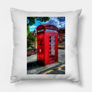 Red Telephone Kiosk Pillow