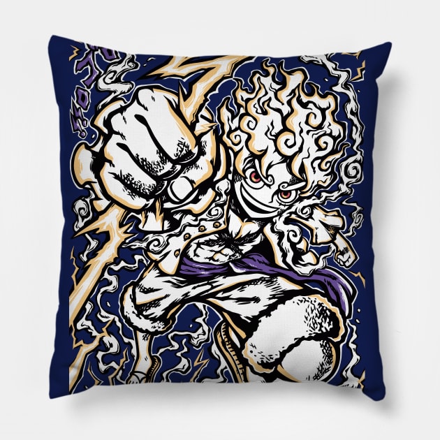 Pirata Dios del Sol Pillow by Panchi Art