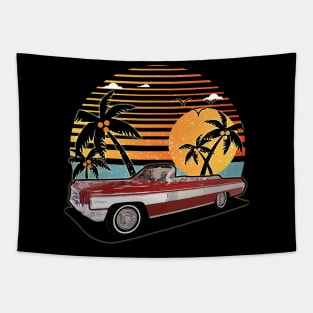 Oldsmobile Starfire Convertible 1962 car sunset Tapestry