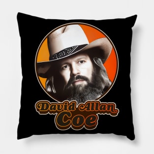 Retro David Allan Coe Tribute Pillow