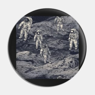 Astronaut Pattern Pin