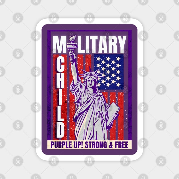 Purple Up For Military Kids - Military Purple-Up Day Magnet by alcoshirts