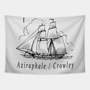 I Ship Aziraphale & Crowley Tapestry