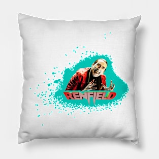 Renfield movie Nicolas Cage as count dracula fan works graphic design by ironpalette Pillow