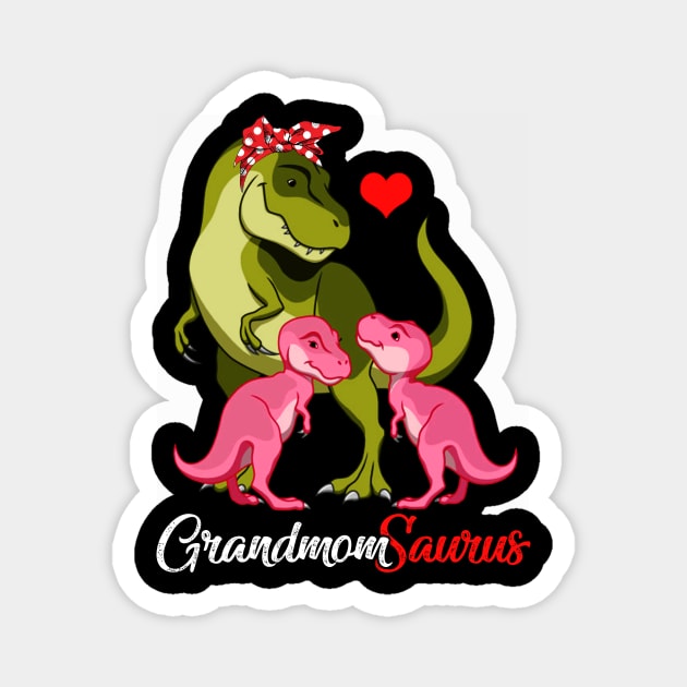 Grandmomsaurus T-Shirt T-rex Grandmom Saurus Dinosaur Magnet by johnbbmerch