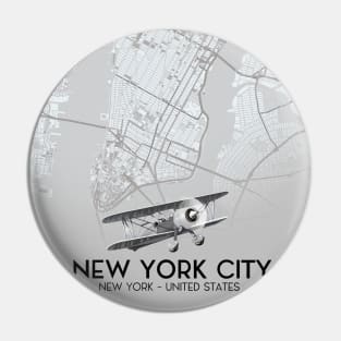 New York City Vintage map Pin