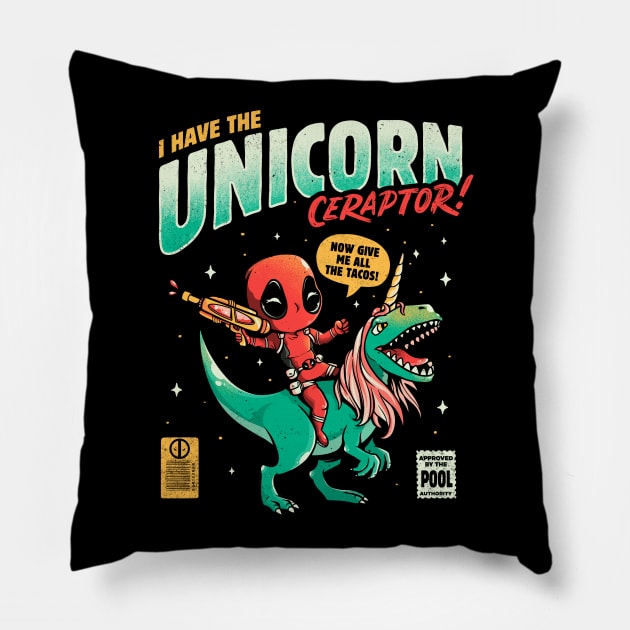 I Have The Unicornceraptor Cute Funny Gift Pillow by eduely