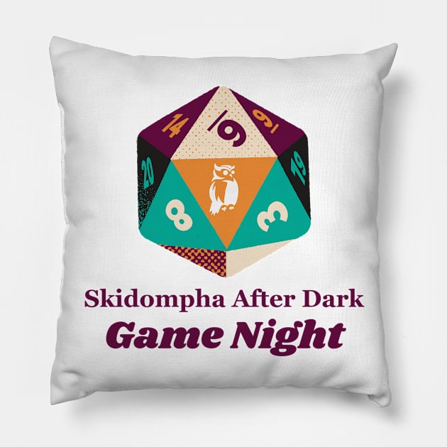 Skidompha After Dark: Game Night v.2 Pillow by SkidomphaLibrary