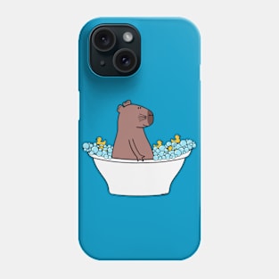 Capybara Bath Time Phone Case