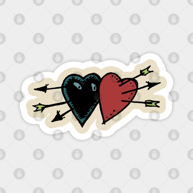 Two of Hearts Magnet by bakuto docher