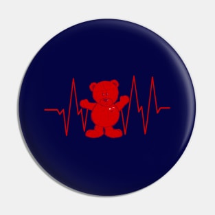 Bear Heartbeat Pin