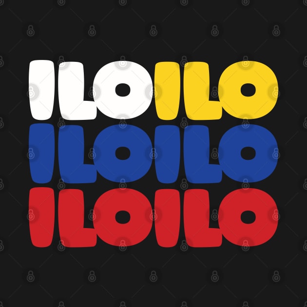 Iloilo Philippines Flag Typography by DanielLiamGill