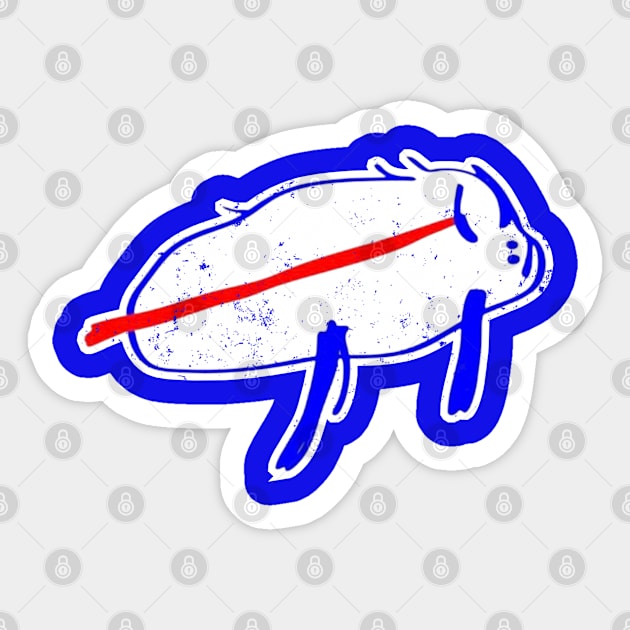 Buffalo Bills Distressed State with Logo