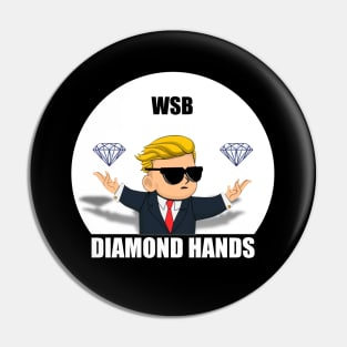 Reddit Wallstreetbets WSB Diamond Hands Day Trader Stock Market Options Pin