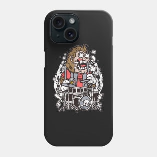 Gorilla Drums Destroyer of Silence Drummer Distressed Phone Case