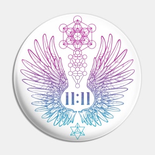 Angel Number 11:11 Sacred Geometry Pin