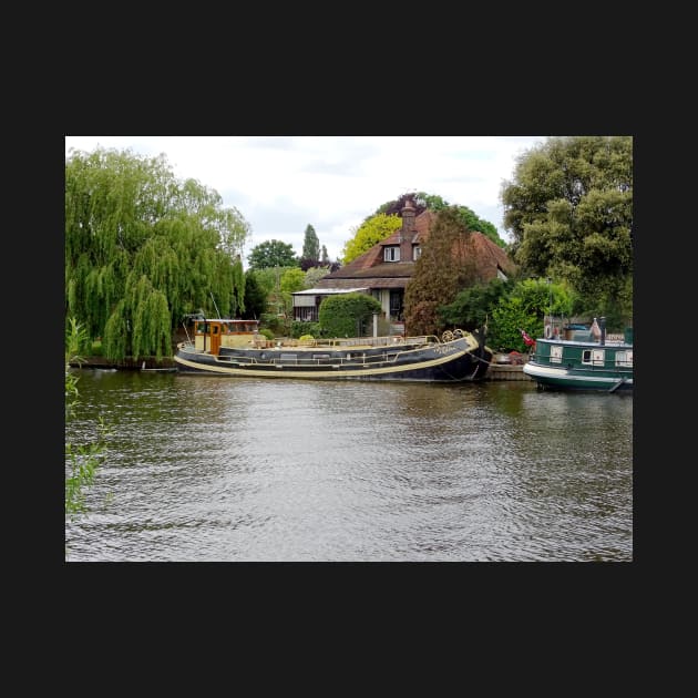 Boat on river Thames at Staines by fantastic-designs