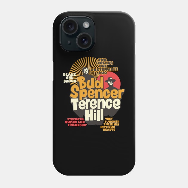 Nostalgic Tribute to Bud Spencer and Terence Hill - Iconic Duo Illustration Phone Case by Boogosh