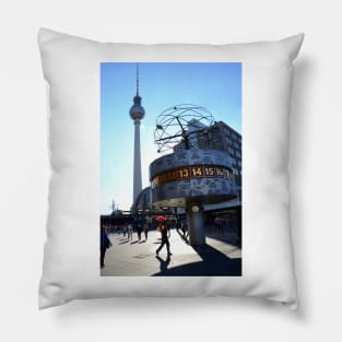 World Clock Berlin Pillow