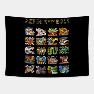 Aztec Symbols Tapestry