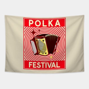 Polka Festival Red Tapestry