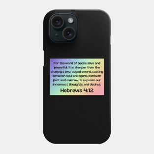 Bible Verse Hebrews 4:12 Phone Case