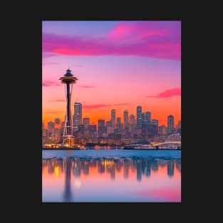 Seattle Sunset Skyline T-Shirt