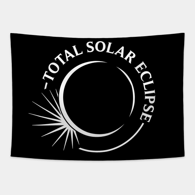 Total Solar Eclipse | Original Version 2 | White Print On Darks Tapestry by ErosVixens