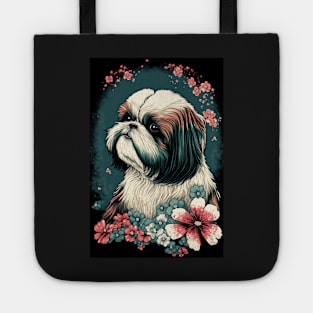 Super Cute Shih Tzu Portrait - Japanese style Tote