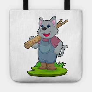 Cat Farmer Tree trunk Tote