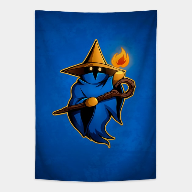 Little Black Mage Tapestry by mcashe_art