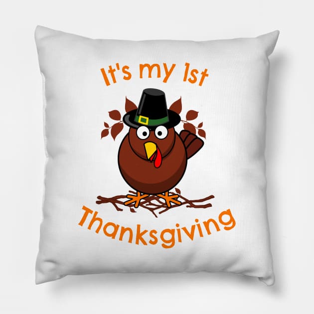 Baby's First Thanksgiving Pillow by MedleyDesigns67