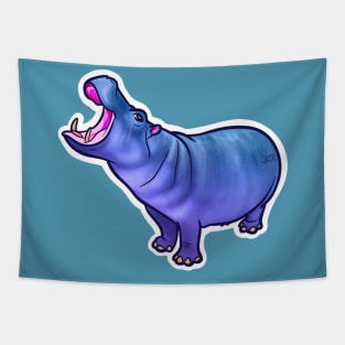 Shimmer Hippo Tapestry