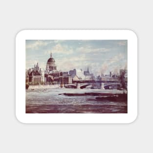 BLACKFRIERS BRIDGE, ST PAULS AND THE CITY OF LONDON Magnet