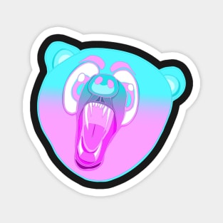 Pink and Blue Gradient Bear Magnet