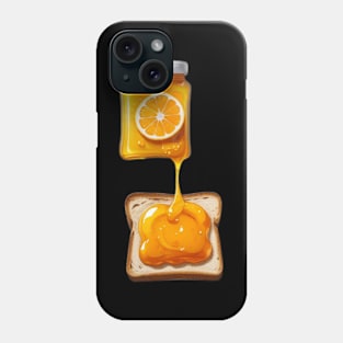 Orange Kawaii Yummy Sandwich Bread Toast Vintage Since Established Phone Case