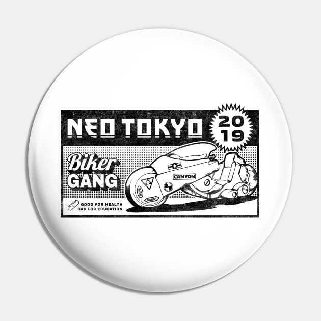 Neo Tokyo Kaneda Bike The Capsules Biker Gang Pin by VerydudeShirt