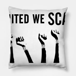 United We Scan (black) Pillow