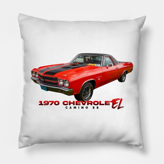 1970 Chevrolet El Camino SS Pillow by Gestalt Imagery