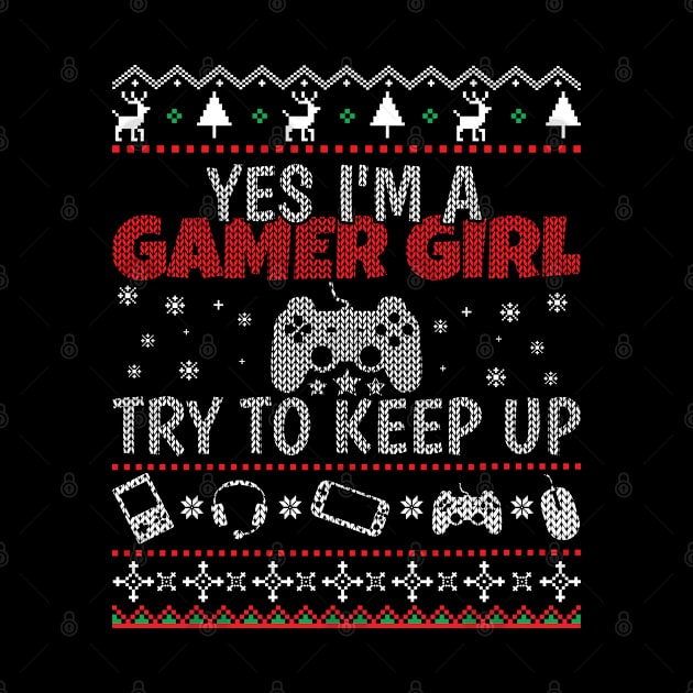 Gamer Girl Try to Keep Up Christmas Gift Video Gamer Ugly by Acroxth