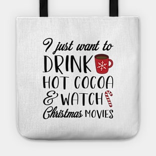 Hot Cocoa Christmas Movies Tote